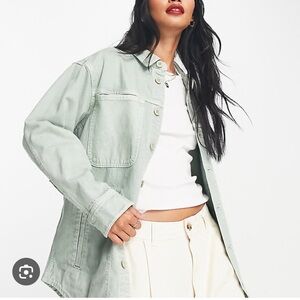 Madewell Denim Ames Oversized Shirt-Jacket: Garment-Dyed Edition